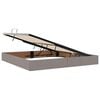 vidaXL Lit avec rangement et matelas Taupe 200 x 200 cm Polyester