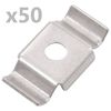 vidaXL Clips de cl&ocirc;ture en papillon 50 pcs Acier inoxydable