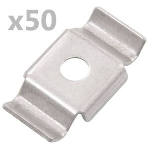 vidaXL Clips de cl&ocirc;ture en papillon 50 pcs Acier inoxydable