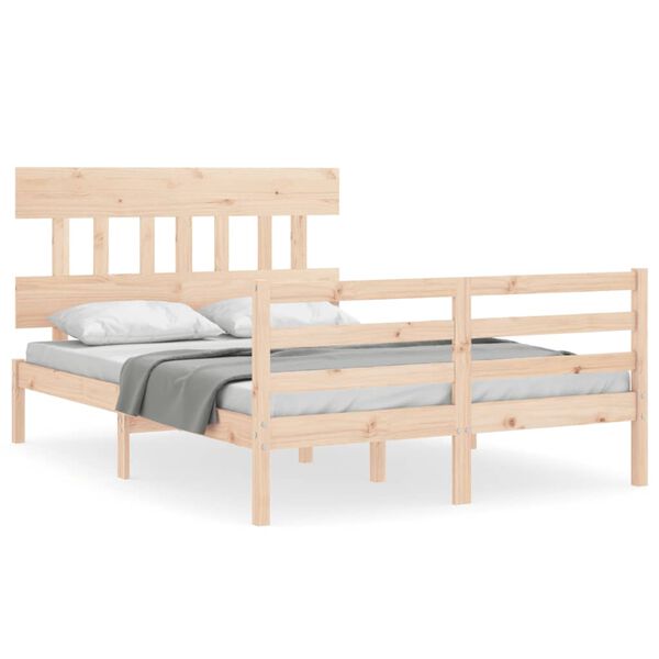 vidaXL Cadre de lit sans matelas bois massif