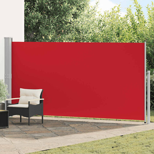 vidaXL Auvent lat&eacute;ral r&eacute;tractable 160 x 500 cm Rouge
