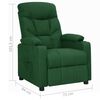 vidaXL Fauteuil Vert fonc&eacute; Tissu