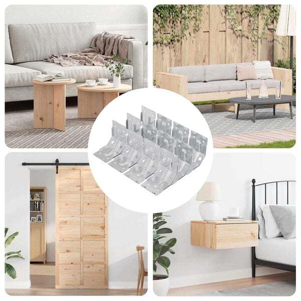 vidaXL Support 212 pcs Zinc&eacute; 106 x 55 x 1,5mm Acier