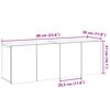 vidaXL Meubles TV muraux 2 pcs vieux bois 60x30x41 cm