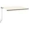 vidaXL Auvent r&eacute;tractable automatique 400x350 cm Cr&egrave;me