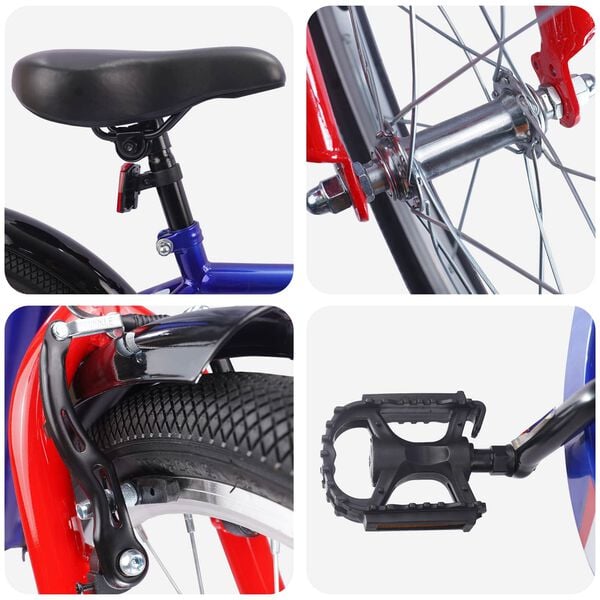 vidaXL V&eacute;lo pour Enfants 18 Pouces pour les 5-7 ans Bleu fonc&eacute;