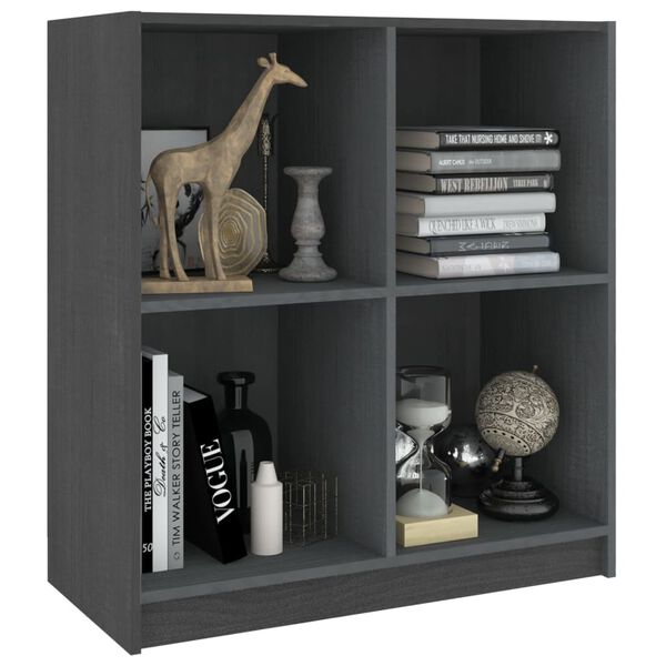 vidaXL Buffet Gris 70x33x76 cm Bois massif de pin