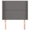 vidaXL T&ecirc;te de lit avec oreilles Gris 93x16x118/128 cm Similicuir