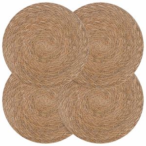 vidaXL Dessous de verre en herbe marine 4 pc Naturel