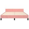 vidaXL Cadre de lit sans matelas rose 140x190 cm velours