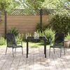 vidaXL Ensemble de salle &agrave; manger pour jardin 3 pcs Noir