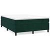 vidaXL Sommier &agrave; lattes de lit et matelas Vert fonc&eacute; 140x190cm Velours