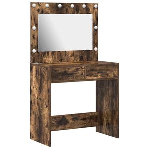 vidaXL Table de Toilette Ch&ecirc;ne fum&eacute; 78,5 x 41 x 135 cm