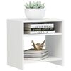 vidaXL Tables de chevet 2pcs Blanc brillant 40x30x40cm bois ingénierie