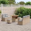 vidaXL Ensemble de canap&eacute; de jardin 8 pcs Beige et Gris clair