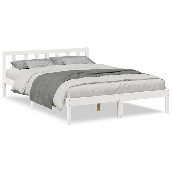 vidaXL Cadre de lit extra long sans matelas 160x220 cm bois massif pin