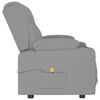 vidaXL Fauteuil inclinable et porte-gobelets 2 places gris similicuir
