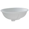 vidaXL &Eacute;vier de salle de bain blanc 47x39x21 cm ovale c&eacute;ramique
