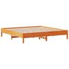 vidaXL Cadre de lit sans matelas cire marron 200x200cm bois pin massif