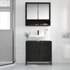 vidaXL Cabinet de salle de bain avec tiroir Chêne noir 65 x 33 x 60 cm
