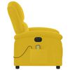 vidaXL Fauteuil inclinable de massage &eacute;lectrique jaune velours