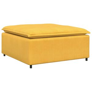 vidaXL Repose-pieds modulaire pour canap&eacute; jaune clair 100 x 100 x 48 cm