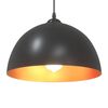 vidaXL Lampes suspendues 2 pcs hauteur réglable E27 noir Ø 30 cm métal