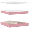 vidaXL Lit ottoman avec matelas et LED Rose 180x200 cm velours