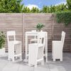 vidaXL Ensemble de bar de jardin 5 pcs blanc bois massif de pin