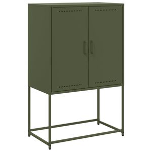 vidaXL Buffet haut vert olive 68,5x38,5x107 cm acier