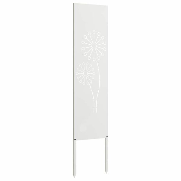 vidaXL Écran de confidentialité de jardin Fretwork Blanc 32 x 140 cm