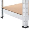 vidaXL Étagère à 5 niveaux 3 pcs Argenté Acier et bois ingénierie