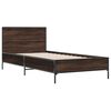 vidaXL Cadre de lit sans matelas ch&ecirc;ne marron 75x190 cm
