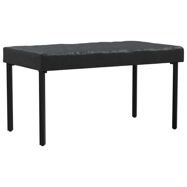 vidaXL Housse de Table Uni Noir 142 x 82 x 15 cm tissu