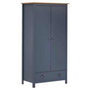 vidaXL Garde-robe &agrave; 2 portes Hill Gris 89x50x170cm Bois de pin solide