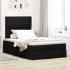 vidaXL Cadre de lit ottoman avec matelas noir 120x200cm tissu