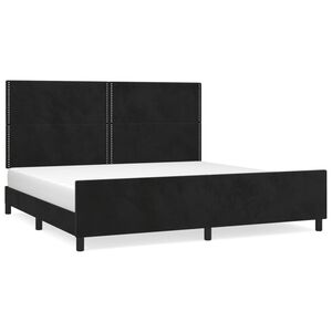 vidaXL Cadre de lit sans matelas noir 200x200 cm velours