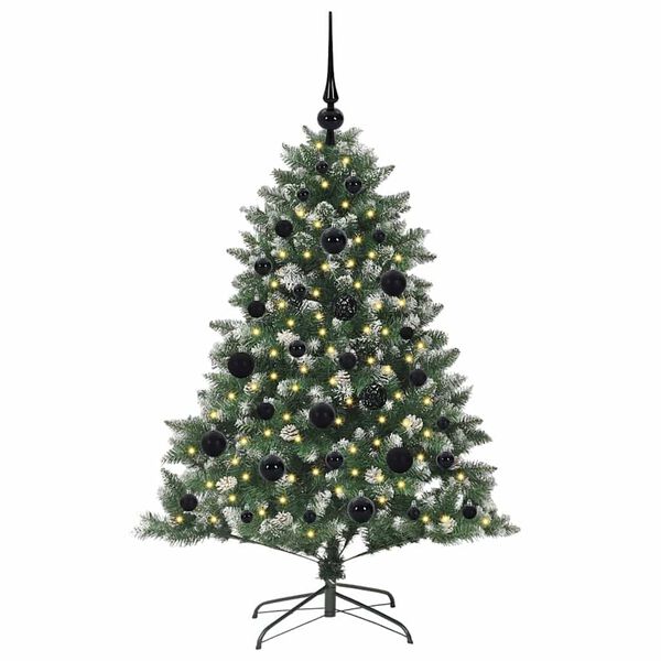 vidaXL Sapin de Noël artificiel avec 150 LED Vert 85 x 85 x 120 cm