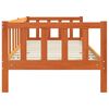 vidaXL Cadre de lit Cire marron 90 x 190 cm Bois de pin massif