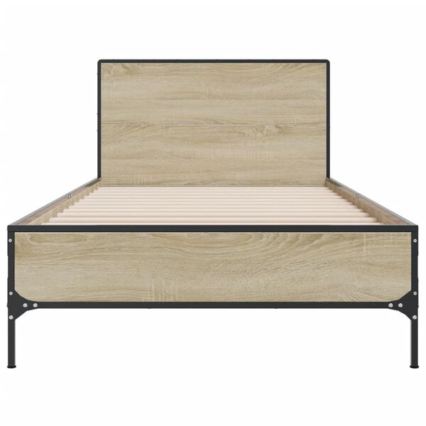 vidaXL Cadre de lit sans matelas chêne sonoma 100x200 cm