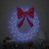 vidaXL Couronne avec 60 LED Bleu 76 x 76 x 8,5 cm Acrylique