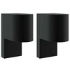 vidaXL Applique Murale Ext&eacute;rieure 2 pc Noir 12 x 7 x 15 cm