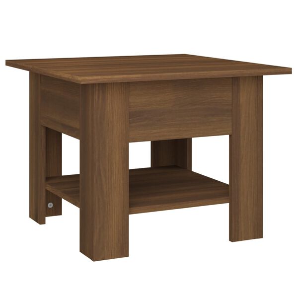 vidaXL Table basse ch&ecirc;ne marron 55x55x42 cm bois d'ing&eacute;nierie