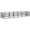 vidaXL Chenil d'ext&eacute;rieur pour chiens Acier 11,26 m&sup2;