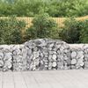 vidaXL Paniers à gabions arqués 15 pcs 300x50x80/100 cm fer galvanisé