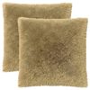 vidaXL Coussin 2 pc HEERLEN Gris clair 55 x 55 cm Fleece PV