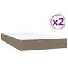 vidaXL Sommier &agrave; lattes de lit avec matelas Taupe 200x200 cm Tissu