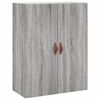 vidaXL Buffet haut Sonoma gris 69,5x34x180 cm Bois d'ing&eacute;nierie