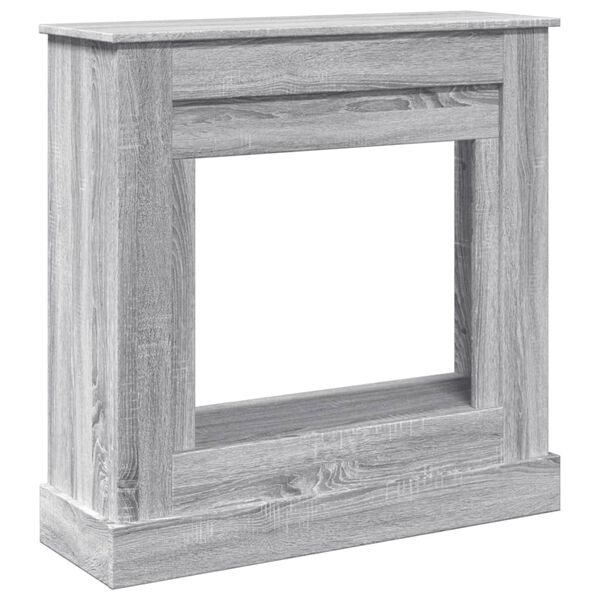 VidaXL Cadre de cheminée sonoma gris 90x30x90 cm bois d'ingénierie