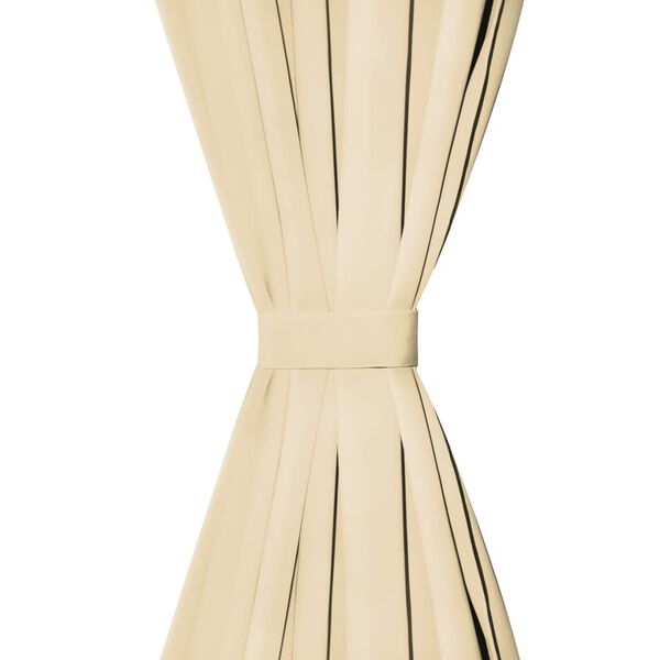 vidaXL Rideau occultant avec boucles 2 pcs 140 x 245 cm Beige